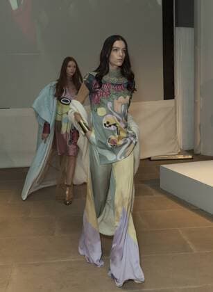 USA: New York Fashion Week Fall 2017 Epson Models walk for Epson Digital Couture project presentation during 2017 fall New York Fashion week at IAC building  LevxRadin