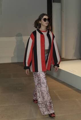 USA: New York Fashion Week Fall 2017 Epson Models walk for Epson Digital Couture project presentation during 2017 fall New York Fashion week at IAC building  LevxRadin
