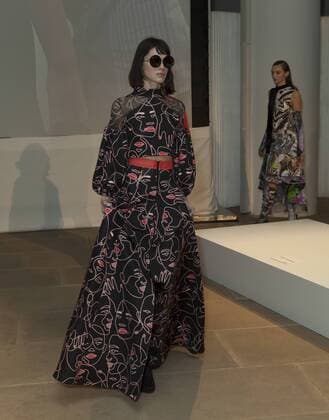 USA: New York Fashion Week Fall 2017 Epson Models walk for Epson Digital Couture project presentation during 2017 fall New York Fashion week at IAC building  LevxRadin