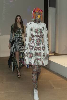 USA: New York Fashion Week Fall 2017 Epson Models walk for Epson Digital Couture project presentation during 2017 fall New York Fashion week at IAC building  LevxRadin