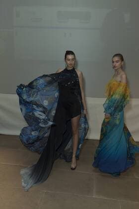 USA: New York Fashion Week Fall 2017 Epson Models walk for Epson Digital Couture project presentation during 2017 fall New York Fashion week at IAC building  LevxRadin
