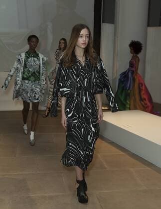 USA: New York Fashion Week Fall 2017 Epson Models walk for Epson Digital Couture project presentation during 2017 fall New York Fashion week at IAC building  LevxRadin