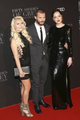 Dagi Bee, Jamie Dornan und Dakota Johnson bei der Europapremiere des Kinofilms Fifty Shades of Grey - Gefährliche Liebe Fifty Shades Darker im Cinemaxx Dammtor. Hamburg, 07.02.2017 Foto:xH.xHartmannx xFuturexImage