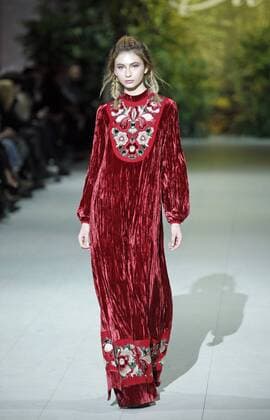 February 7, 2017 - Kiev, Ukraine - A model presents a creation by Ukrainian designer Iryna DIL during the Ukrainian Fashion Week FW 2017 18, at Mystetskyi Arsenal in Kiev, Ukraine, 07 February 2017. The event presents Autumn-Winter 2017 18 collections by Ukrainian and International designers, from 4 to 8 February. Kiev Ukraine  - ZUMAn230 20170207_zaa_n230_339 Copyright: xStrx