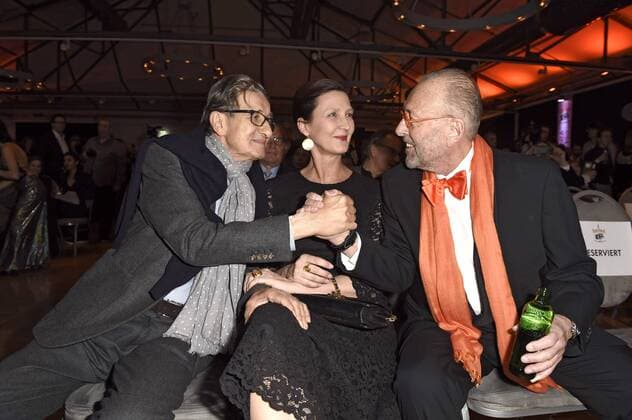 Rolf Zacher mit Begleitung und Leonhard R. Müller beim Askania Award 2017 im Ellington Hotel. Berlin, 07.02.2017 Foto:xF.xKernx xFuturexImage