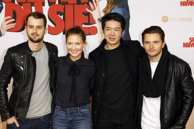 Michael Jassin, Amrei Haardt, Yung Ngo und Bejo Dohmen bei der Premiere des Kinofilms Schatz, nimm Du sie! im Cineplex. Köln, 07.02.2017 Foto:xC.xHardtx xFuturexImage