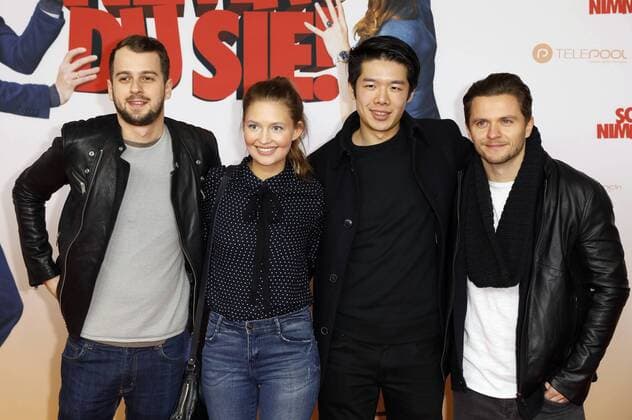 Michael Jassin, Amrei Haardt, Yung Ngo und Bejo Dohmen bei der Premiere des Kinofilms Schatz, nimm Du sie! im Cineplex. Köln, 07.02.2017 Foto:xC.xHardtx xFuturexImage