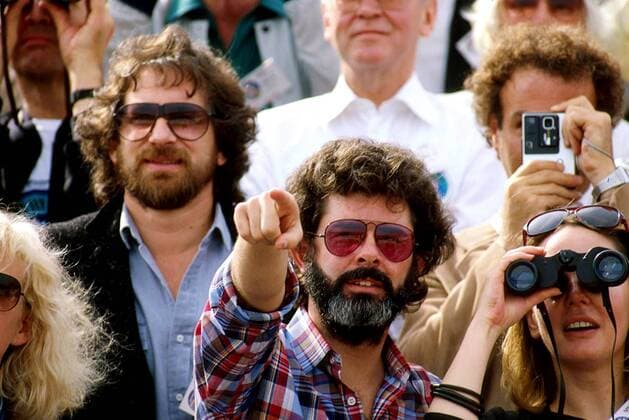 May 23, 2005 - GEORGE LUCAS WITH STEVEN SPIELBERG AT COLUMBIA SHUTTLE TAKE OFF 11-28-1983. 13033.Â - ZUMAg49_ 20050523_gaf_g49_425 Copyright: xRayxFairallx