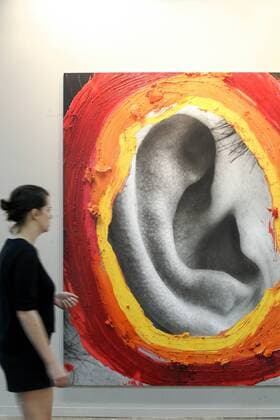 A view of the work Potassium by USR Fischer during the opening of the 14th Mexican Art Fair Zona Maco in Mexico City, Mexico, 8 February 2017. This edition aims to promote the circulation of contempoary art and collectibles in Mexico. OPENING OF THE 14TH ART FAIR ZONA MACO IN MEXICO !ACHTUNG: NUR REDAKTIONELLE NUTZUNG!  Copyright: xAlexxCruzx MEX006 20170209-636221955801213460