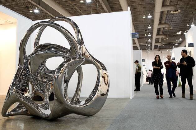 A view of the work Saint Clair Cemin by Paul Kasmin during the opening of the 14th Mexican Art Fair Zona Maco in Mexico City, Mexico, 8 February 2017. This edition aims to promote the circulation of contempoary art and collectibles in Mexico. OPENING OF THE 14TH ART FAIR ZONA MACO IN MEXICO !ACHTUNG: NUR REDAKTIONELLE NUTZUNG!  Copyright: xAlexxCruzx MEX006 20170209-636221957071209460