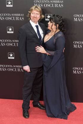 The writer of the book Erika Leonard Mitchell with his husband Niall Leonard attends to the premiere of the film Fifty Shades Darker at Kinepolis Cinemas in Madrid. February 08, 2017.  (20170208079)