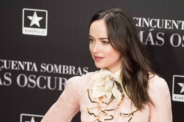 American actress Dakota Johnson attends to the premiere of the film Fifty Shades Darker at Kinepolis Cinemas in Madrid. February 08, 2017.  (20170208089)