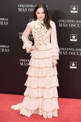 American actress Dakota Johnson attends to the premiere of the film Fifty Shades Darker at Kinepolis Cinemas in Madrid. February 08, 2017.  (20170208091)