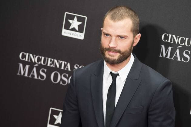 British actor Jamie Dornan attends to the premiere of the film Fifty Shades Darker at Kinepolis Cinemas in Madrid. February 08, 2017.  (20170208099)