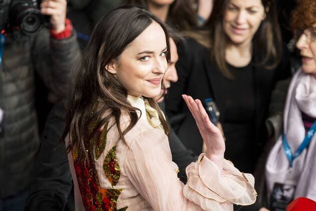 American actress Dakota Johnson attends to the premiere of the film Fifty Shades Darker at Kinepolis Cinemas in Madrid. February 08, 2017.  (20170208103)