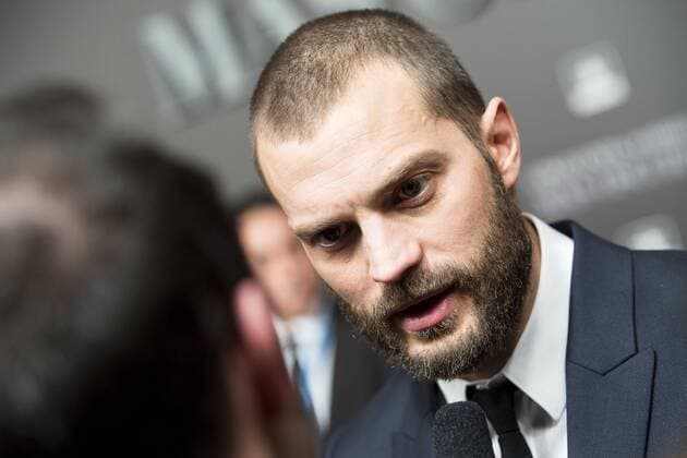 British actor Jamie Dornan attends to the premiere of the film Fifty Shades Darker at Kinepolis Cinemas in Madrid. February 08, 2017.  (20170208109)