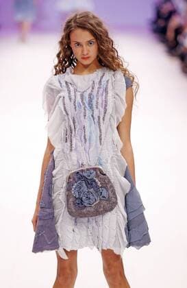 February 8, 2017 - Kiev, Ukraine - A model presents a creation by Ukrainian designer DARJA DONEZZ, during the Ukrainian Fashion Week in Kiev, Ukraine, on 08 February 2017. The fashion event presents Fall Winter 2017 18 collections by Ukrainian and International designers from 4 to 8 February. Kiev Ukraine - ZUMAg194 20170208_zap_g194_017 Copyright: xSergxGlovnyx