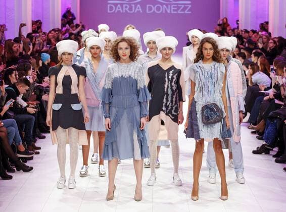 February 8, 2017 - Kiev, Ukraine - Models present creations by Ukrainian designer DARJA DONEZZ, during the Ukrainian Fashion Week in Kiev, Ukraine, on 08 February 2017. The fashion event presents Fall Winter 2017 18 collections by Ukrainian and International designers from 4 to 8 February. Kiev Ukraine - ZUMAg194 20170208_zap_g194_018 Copyright: xSergxGlovnyx