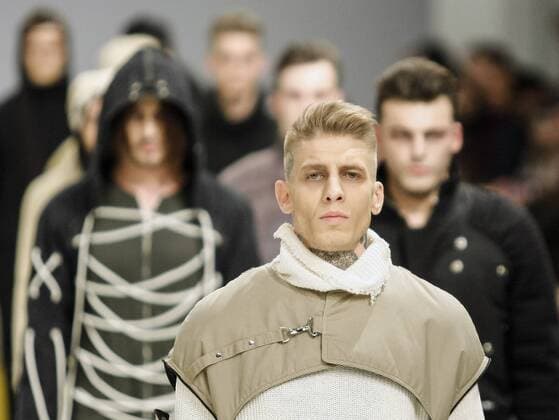 February 8, 2017 - Kiev, Ukraine - Models present creations by Ukrainian brand KOMASHNYA , during the Ukrainian Fashion Week in Kiev, Ukraine, on 08 February 2017. The fashion event presents Fall Winter 2017 18 collections by Ukrainian and International designers from 4 to 8 February. Kiev Ukraine - ZUMAg194 20170208_zap_g194_027 Copyright: xSergxGlovnyx
