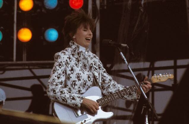 June 16, 2005 - A0303.LIVE AID CONCERT 1985.PHILADELPHIA VETERAN S STADIUM. FRED DEVANN- THE PRETENDERS - ZUMAg49_ 20050616_gaf_g49_065 Copyright: xFredxDevannx