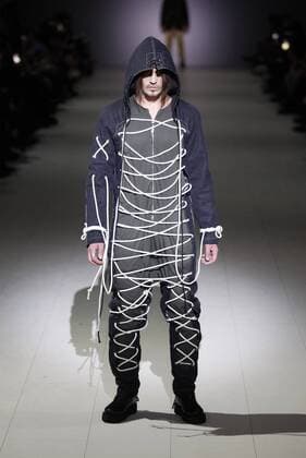 February 8, 2017 - Kiev, Ukraine - A model presents a creation by Ukrainian brand Komashnya during the Ukrainian Fashion Week FW 2017 18, at Mystetskyi Arsenal in Kiev, Ukraine, 08 February 2017. The event presents Autumn-Winter 2017 18 collections by Ukrainian and International designers, from 4 to 8 February Kiev Ukraine  - ZUMAn230 20170208_zaa_n230_454 Copyright: xStrx