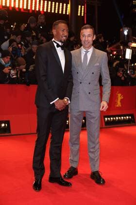 67. Berlinale - Premiere Eröffnungsfilm Django Jerome Boateng und Kai Pflaume bei der Eroeffnung der 67. Berlinale mit der Premiere von Django am 9.02.2017 in Berlin Berlinale 2017 Opening und Django Premiere in Berlin, 2017 