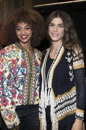 Spanish singer and actress Berta Vazquez (L) and model and actress Elisa Sednaoi attend the Fall-Winter collection of the Spanish brand Desigual during New York Fashion Week in New York, United States, 9 February 2016. DESIGUAL PRESENTS FALL WINTER COLLECTION IN NEW YORK !ACHTUNG: NUR REDAKTIONELLE NUTZUNG!  Copyright: xMiguelxRajmilx NYC001 20170209-636222714814746043