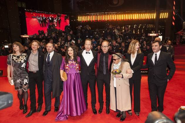 67. Berlinale - Premiere Eröffnungsfilm Django Django Besetzung auf der Berlinale 2017 Pascaline Chavanne, Jan Henrik Stahlberg, Produzent Marc Misson, Beata Palya, Reda Kateb, Regisseur Etienne Comar, Bim Bam Merstein, Cecile de France, Alex Brandemuh auf der Auftakt zu Berlinale für den Film Django am 9.02.2017 in Berlin
