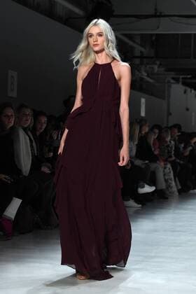 Models walk on the runway at the Erin Fetherston fashion show at New York Fashion Week: The Shows at Gallery 3 Skylight Clarkson Sq on February 9, 2017 in New York City.  NYP20170209845 ANDREAxHANKS