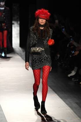 Models walk on the runway at the Desigual fashion show at New York Fashion Week: The Shows at Gallery 2 Skylight Clarkson Sq on February 9, 2017 in New York City.  NYP20170209831 ANDREAxHANKS