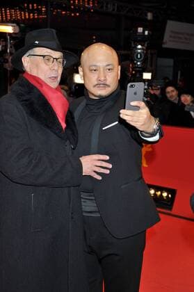 67. Berlinale - Premiere Eröffnungsfilm Django 67th Berlin International Film Festival. Festival Internazionale del Cinema di Berlino. Red Carpet film Django . Pictured: Wang Quan an; Dieter Kosslick  Copyright: xLennyx xIPAx xPoolxRoma2x
