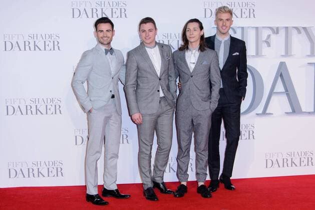 . 09 02 2017. London, United Kingdom. Collabro arrive at the Fifty Shades Darker - UK film premiere. Odeon, Leicester Square.  xChrisxJosephx xi-Imagesx IIM-14351-0008