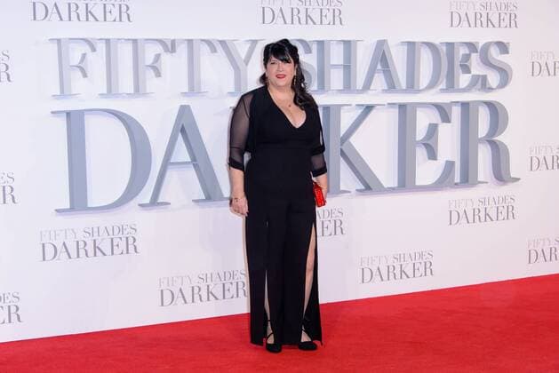 . 09 02 2017. London, United Kingdom. E L James arrives at the Fifty Shades Darker - UK film premiere. Odeon, Leicester Square.  xChrisxJosephx xi-Imagesx IIM-14351-0027