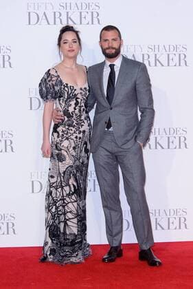 . 09 02 2017. London, United Kingdom. Dakota Johnson and Jamie Dornan arrive at the Fifty Shades Darker - UK film premiere. Odeon, Leicester Square.  xChrisxJosephx xi-Imagesx IIM-14351-0044