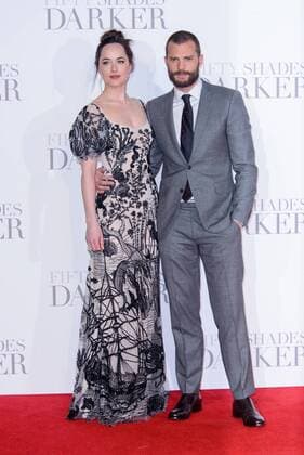 . 09 02 2017. London, United Kingdom. Dakota Johnson and Jamie Dornan arrive at the Fifty Shades Darker - UK film premiere. Odeon, Leicester Square.  xChrisxJosephx xi-Imagesx IIM-14351-0046