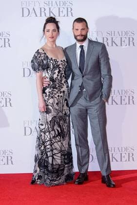 . 09 02 2017. London, United Kingdom. Dakota Johnson and Jamie Dornan arrive at the Fifty Shades Darker - UK film premiere. Odeon, Leicester Square.  xChrisxJosephx xi-Imagesx IIM-14351-0048