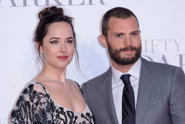 . 09 02 2017. London, United Kingdom. Dakota Johnson and Jamie Dornan arrive at the Fifty Shades Darker - UK film premiere. Odeon, Leicester Square.  xChrisxJosephx xi-Imagesx IIM-14351-0054