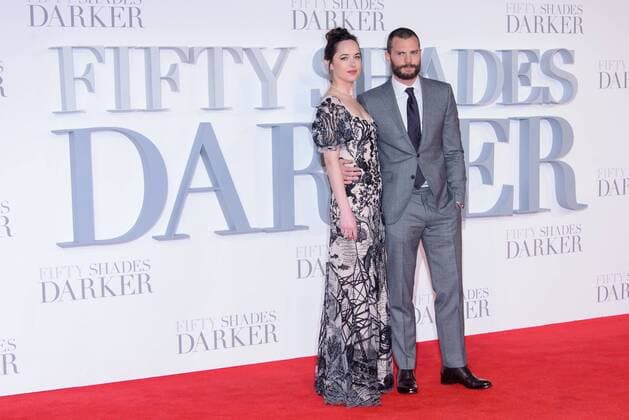 . 09 02 2017. London, United Kingdom. Dakota Johnson and Jamie Dornan arrive at the Fifty Shades Darker - UK film premiere. Odeon, Leicester Square.  xChrisxJosephx xi-Imagesx IIM-14351-0060
