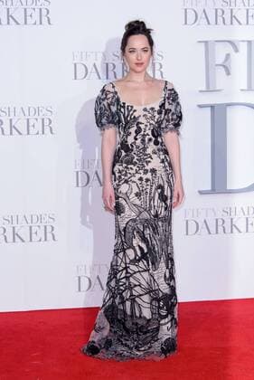 . 09 02 2017. London, United Kingdom. Dakota Johnson arrives at the Fifty Shades Darker - UK film premiere. Odeon, Leicester Square.  xChrisxJosephx xi-Imagesx IIM-14351-0066