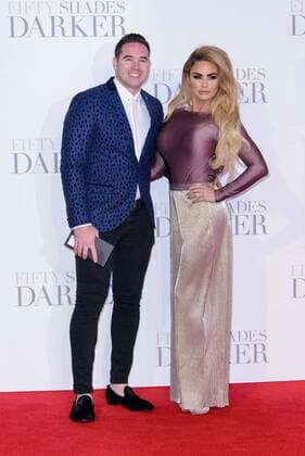 . 09 02 2017. London, United Kingdom. Kieran Hayler and Katie Price arrive at the Fifty Shades Darker - UK film premiere. Odeon, Leicester Square.  xChrisxJosephx xi-Imagesx IIM-14351-0100