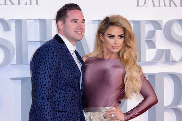 . 09 02 2017. London, United Kingdom. Kieran Hayler and Katie Price arrive at the Fifty Shades Darker - UK film premiere. Odeon, Leicester Square.  xChrisxJosephx xi-Imagesx IIM-14351-0107