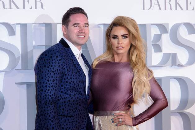 . 09 02 2017. London, United Kingdom. Kieran Hayler and Katie Price arrive at the Fifty Shades Darker - UK film premiere. Odeon, Leicester Square.  xChrisxJosephx xi-Imagesx IIM-14351-0109