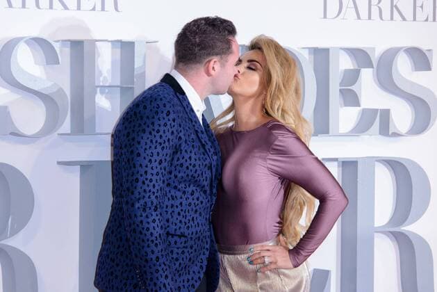 . 09 02 2017. London, United Kingdom. Kieran Hayler and Katie Price arrive at the Fifty Shades Darker - UK film premiere. Odeon, Leicester Square.  xChrisxJosephx xi-Imagesx IIM-14351-0113