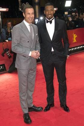 Kai Pflaume and Jerome Boateng attending the opening ceremony with the Django premiere at the 67th Berlin International Film Festival Berlinale 2017 at Berlinale Palast on February 9, 2017 in Berlin, Germany. Foto:xF.xKernx xFuturexImage