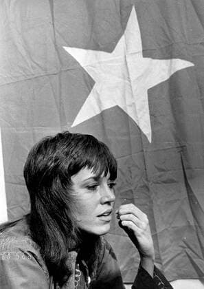 Mar. 24, 2005 - JANE FONDA BEING INTERVIEWED UNDER THE FNL BANNER.STOCKHOLM FNL DEMONSTRATIONS.. PRESSENBILD- - ZUMAg49_ 20050324_gaf_g49_432 Copyright: xPressensxIpolx
