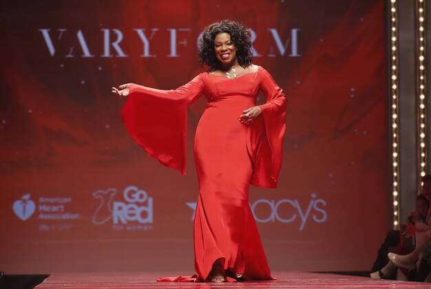 Lorraine Toussaint walks on the runway at The American Heart Association s Go Red For Women Red Dress Collection 2017 fashion show presented by Macy s on February 9, 2017 in New York City.  NYP20170209158 JOHNxANGELILLO