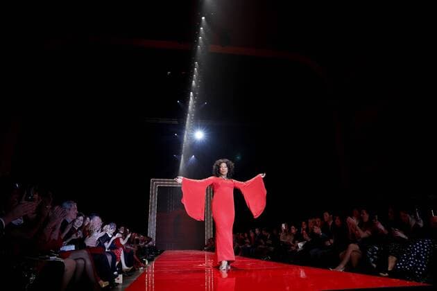 Lorraine Toussaint walks on the runway at The American Heart Association s Go Red For Women Red Dress Collection 2017 fashion show presented by Macy s on February 9, 2017 in New York City.  NYP20170209157 JOHNxANGELILLO