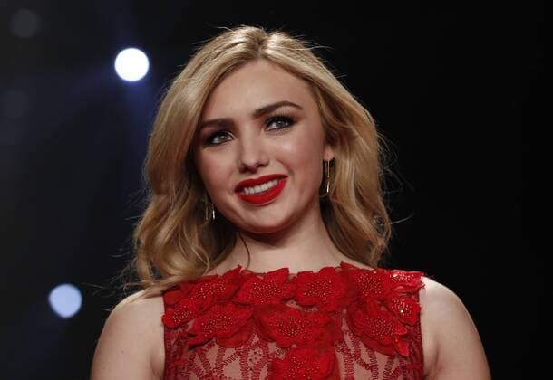 Peyton List walks on the runway at The American Heart Association s Go Red For Women Red Dress Collection 2017 fashion show presented by Macy s on February 9, 2017 in New York City.  NYP20170209134 JOHNxANGELILLO