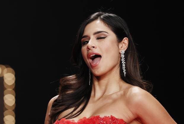 Diane Guerrero walks on the runway at The American Heart Association s Go Red For Women Red Dress Collection 2017 fashion show presented by Macy s on February 9, 2017 in New York City.  NYP20170209152 JOHNxANGELILLO