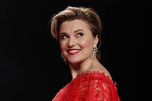 Lucy Lawless walks on the runway at The American Heart Association s Go Red For Women Red Dress Collection 2017 fashion show presented by Macy s on February 9, 2017 in New York City.  NYP20170209160 JOHNxANGELILLO